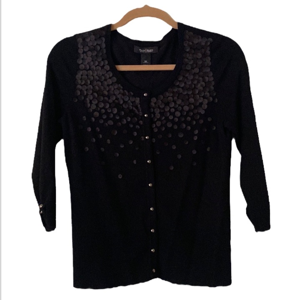 WHBM Snap Button 3/4 Sleeve Cardigan